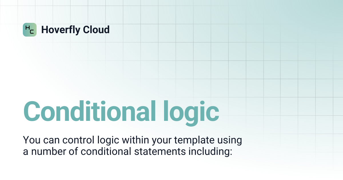 Conditional logic | Hoverfly Cloud