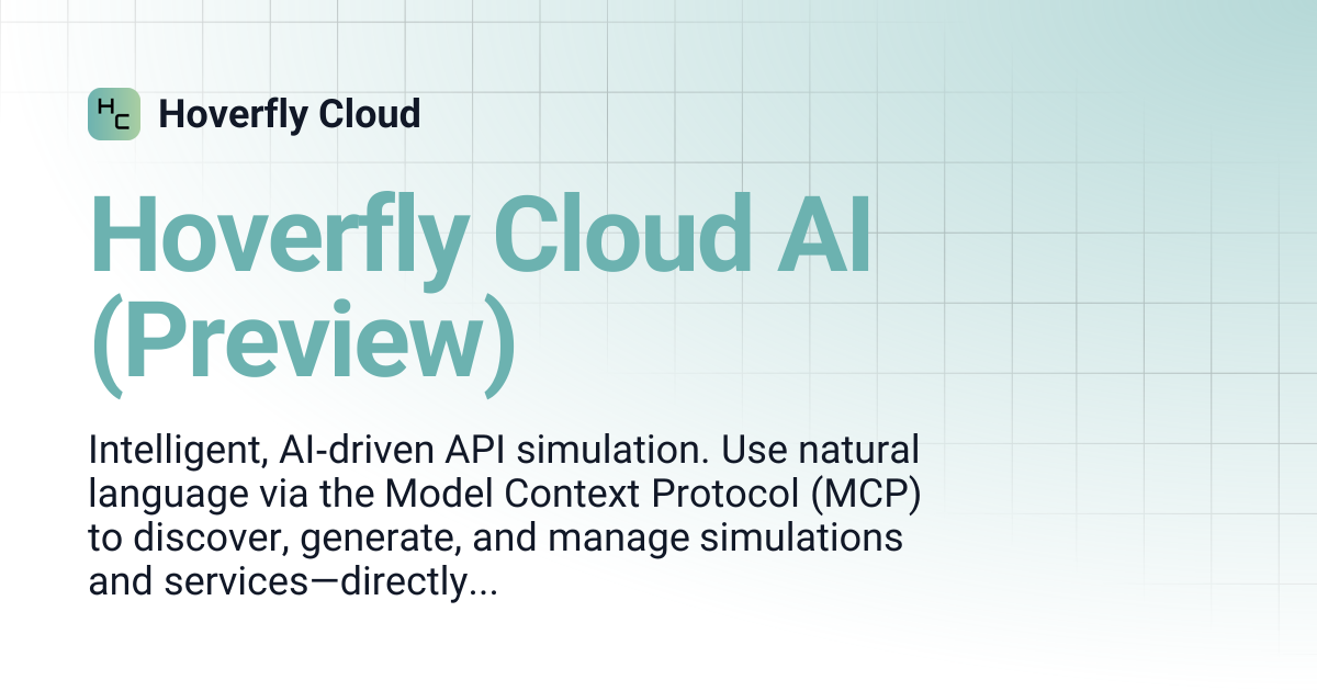 Hoverfly Cloud AI (Preview) | Hoverfly Cloud